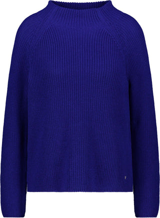 Strickpullover mit Stehkragen