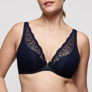 SALERNO midnight blue halb unterlegter BH tiefdek.