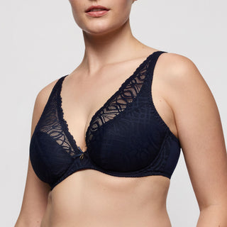 SALERNO midnight blue halb unterlegter BH tiefdek.