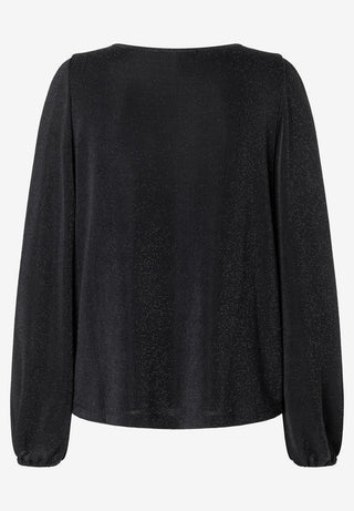 Shimmer Jersey Blouse, black