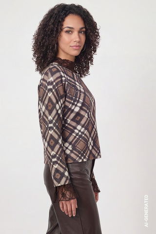 Strickpullover mit Karo-Muster
