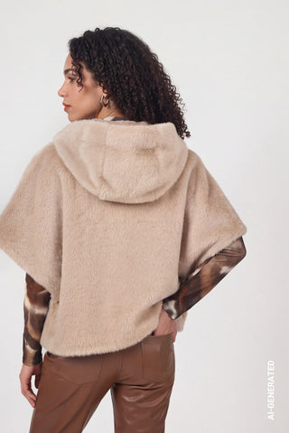 Kunstfell Cape