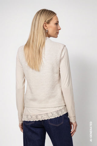 Strickpullunder mit Strasssteinen
