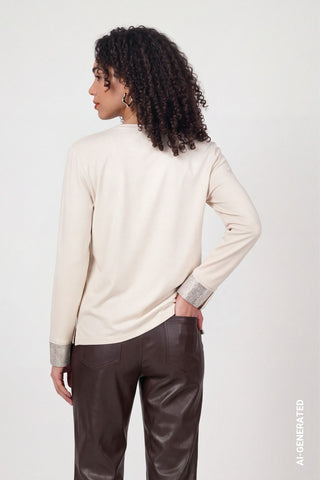 Shirtbluse mit Strasssteinen