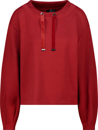 Sweatshirt mit samtigen Bindeband