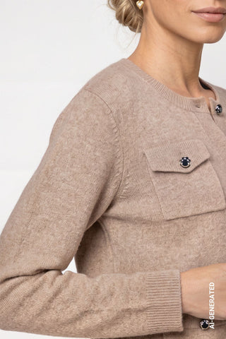 Strickjacke mit Seitentaschen