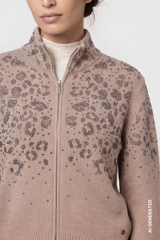 Strickjacke mit Strass
