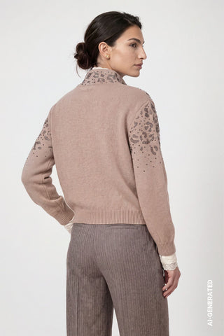Strickjacke mit Strass