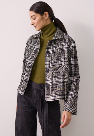 Jacke mit Glencheck-Karo von More & More in Schwarz – Jacke oder Mantel für Damen – Ansicht 3