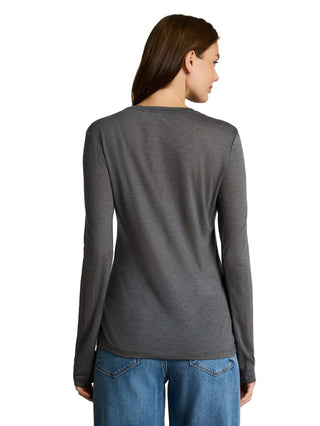 Slim Fit Langarmshirt mit Wollanteil