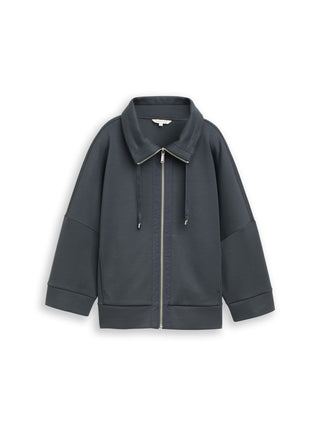 Boxy Fit Scuba Sweatjacke