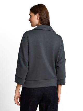 Boxy Fit Scuba Sweatjacke