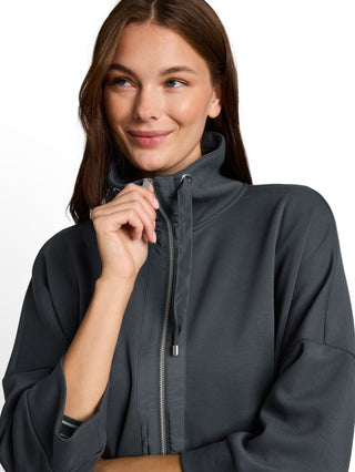 Boxy Fit Scuba Sweatjacke