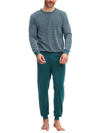 HERREN Pyjama mit Bündchen