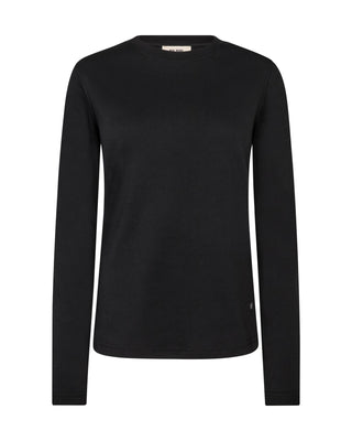 MMMillie O-LS Regular Tee von MOS MOSH in Schwarz – Shirt für Damen