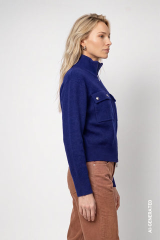 Strickjacke mit Pattentaschen