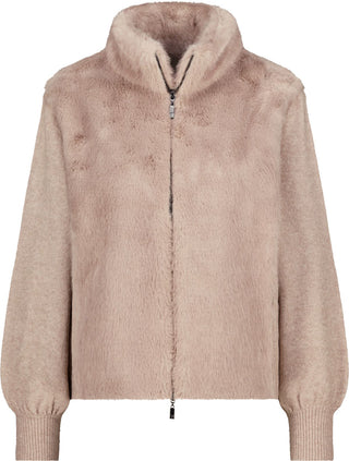 Strickjacke mit Kunstfell