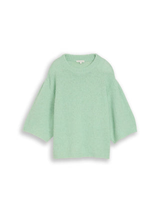 Loose Fit Strickpullover mit Wollanteil