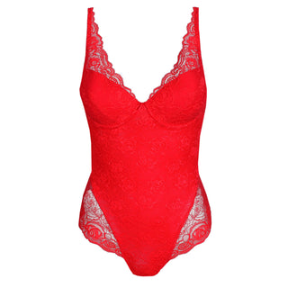 CYRILE true red Unterlegter Tief dekol. Body