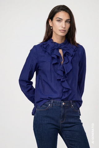 Bluse mit Volants