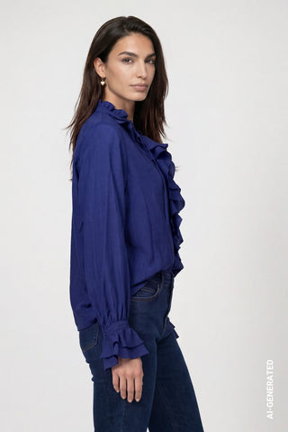 Bluse mit Volants