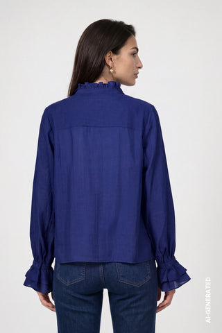 Bluse mit Volants