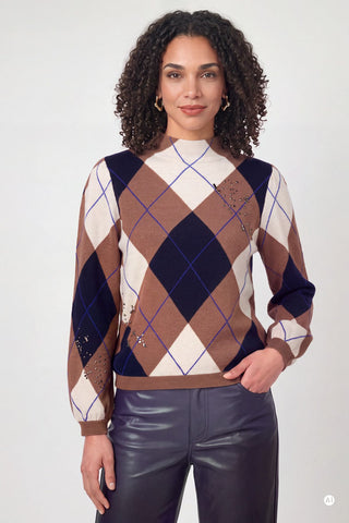 Strickpullover mit Rauten-Muster