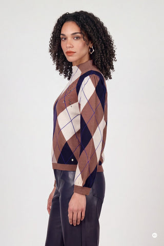 Strickpullover mit Rauten-Muster