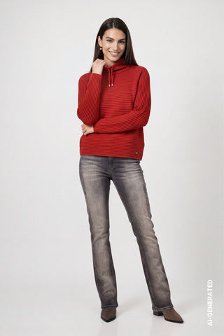 Pullover mit Rippenstruktur