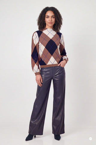 Strickpullover mit Rauten-Muster
