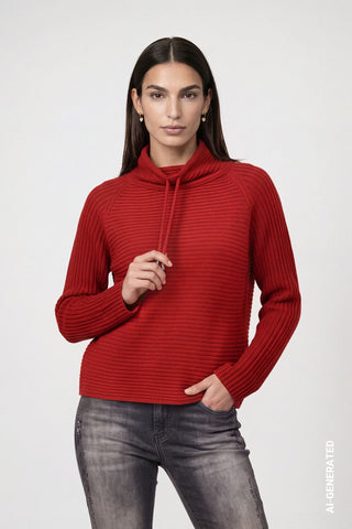 Pullover mit Rippenstruktur