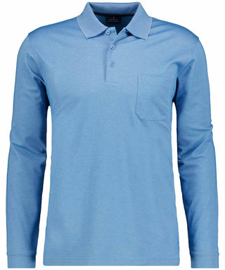 Softknit-Poloshirt mit Brusttasche, Langarm von Ragman – Poloshirt für Herren