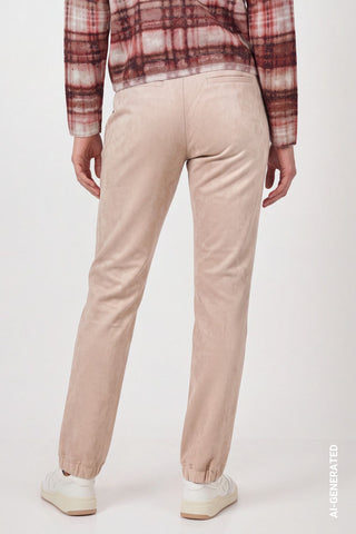Hose mit Velours Optik von Monari in Braun – Hose für Damen – Ansicht 3